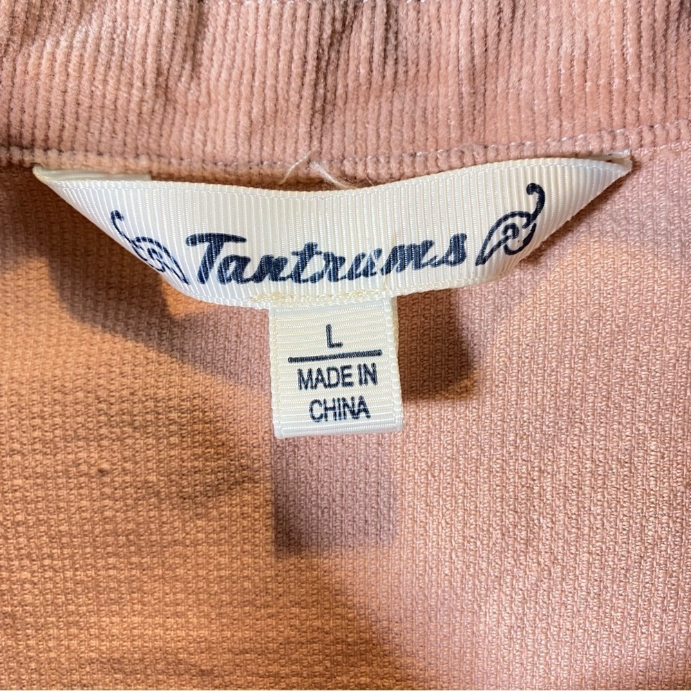 TANTRUMS Women Large pink /salmon color corduroy button up long sleeve jacket - Picture 5 of 5